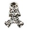 Dog Hoodie Hooded Flannel Winter Warm Leopard Printed Pet Puppy Clothes Jumpsuit Pajamas Outwear For Home